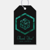 RPG Dobbelstenen | Emerald Fantasy Tabletop Gamer  Cadeaulabel (Voorkant)