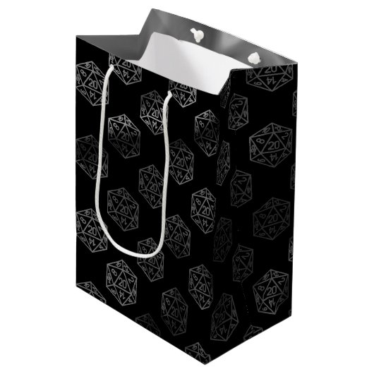 RPG Dobbelstenen | Fantasy Old School Tabletop Ret Medium Cadeauzakje (Voorkant Gekanteld)