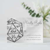 RPG Dobbelstenen | Fantasy Old School Tabletop Ret RSVP Kaartje (Staand voorkant)