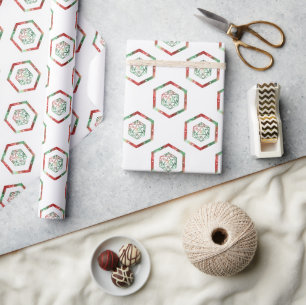 RPG Dobbelstenen Kerstmis Fantasy Retro Tafelbla Cadeaupapier