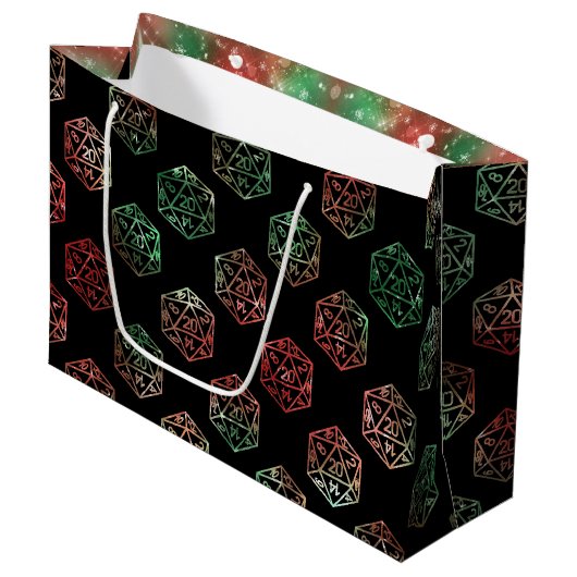RPG Dobbelstenen | Kerstmis Fantasy Retro Tafelbla Groot Cadeauzakje (Voorkant Gekanteld)