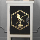 RPG Dragon | Goud Fantasy Tafelblad PnP Dobbelstee Tissuepapier