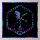 RPG Dragon | Nebula Fantasy Tafelblad Gamer Dice Poster (Voorkant)