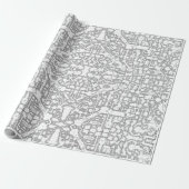RPG Dungeon Map Wrapping Paper Cadeaupapier (Uitgerold)