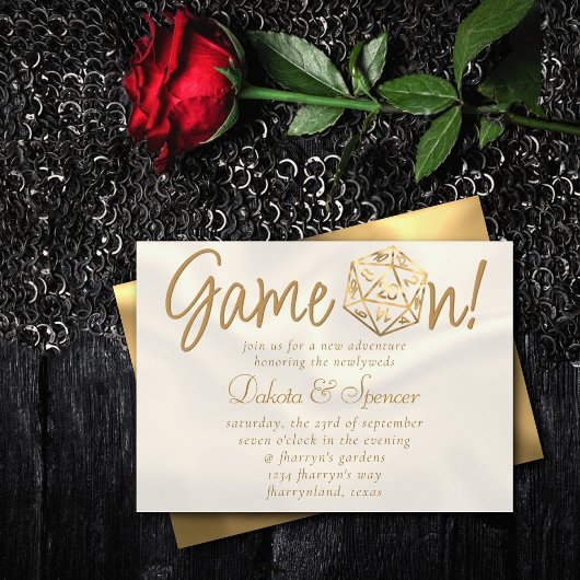 RPG Game Aan | Gouden Fantasy Tafelblad PnP Dobbel Kaart