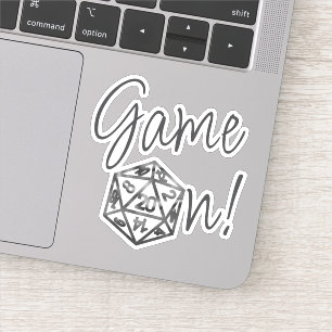 RPG Game Aan   Klassieke Fantasy Tafelblad Gamer D Sticker