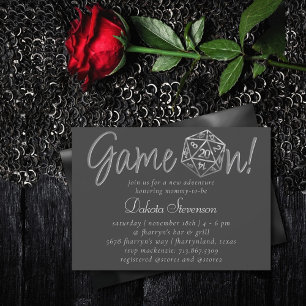 RPG Game On   Fantasy Tabletop Retro Gamer Dice Kaart