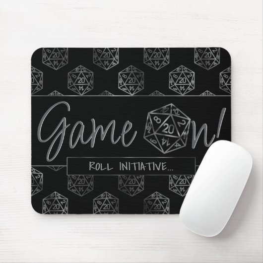 RPG Game On | Fantasy Tabletop Retro Gamer Dice Muismat (Met muis)