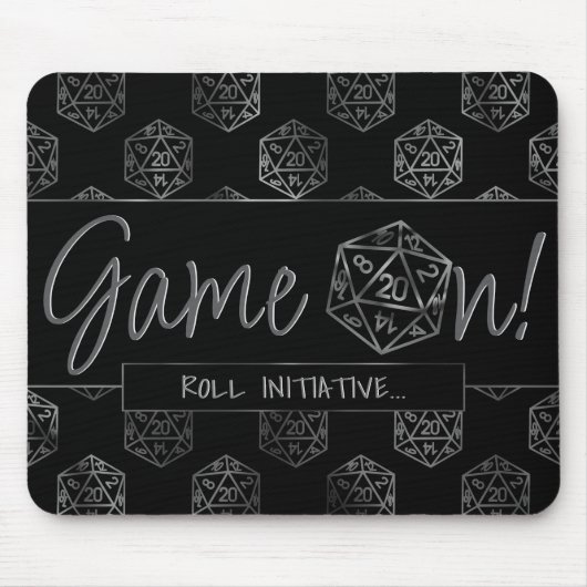 RPG Game On | Fantasy Tabletop Retro Gamer Dice Muismat (Voorkant)