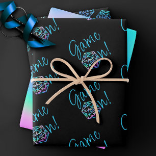 RPG Game On   Holo Fantasy tafelblad Retro Gamer Inpakpapier Vel