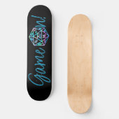 RPG Game On | Holo Fantasy tafelblad Retro Gamer Skateboard (Voorkant)