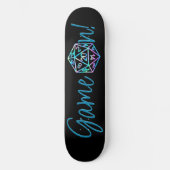 RPG Game On | Holo Fantasy tafelblad Retro Gamer Skateboard (Voorkant)