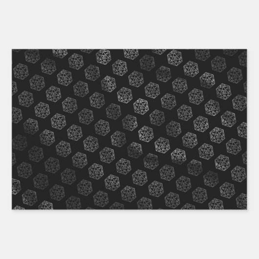 RPG Game On | Old School Tafelblad Roleplayer Dice Inpakpapier Vel (Voorkant 3)