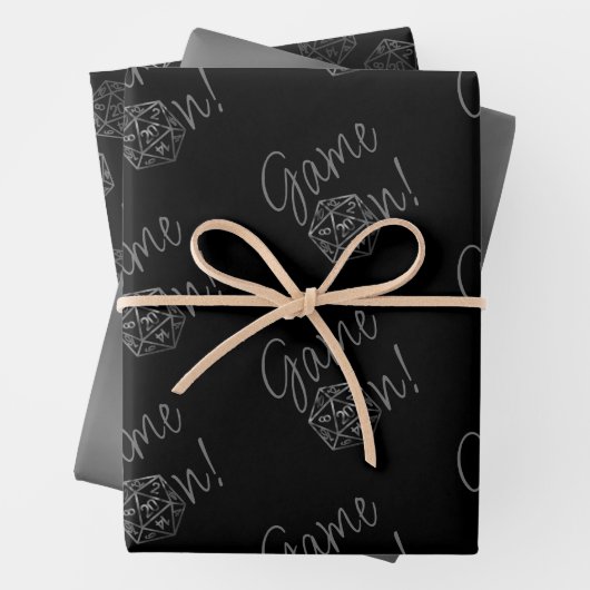 RPG Game On | Old School Tafelblad Roleplayer Dice Inpakpapier Vel (In situ)