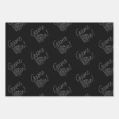 RPG Game On | Old School Tafelblad Roleplayer Dice Inpakpapier Vel (Voorkant)