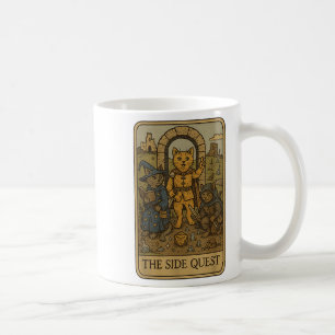 RPG Gamer Cats Funny Side Quest Tarot Kaart Nerdy Koffiemok