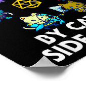 Rpg Gamer Cats Side Quest Funny Nerd Adhd Cat Men  Poster (Hoek)