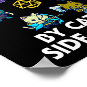 Rpg Gamer Cats Side Quest Funny Nerd Adhd Cat Men  Poster (Hoek)