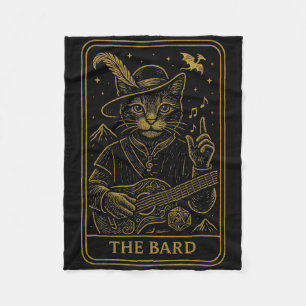 Rpg Gamer De Rd D20 Dobbelsteen Nerdy Geek Kat Man Fleece Deken