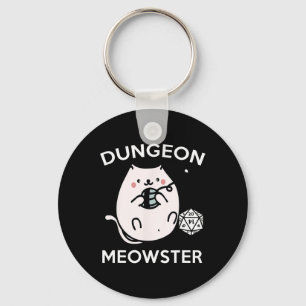 Rpg Gamer Katten Zijmissie Grappige Nerd D20 Dobbe Sleutelhanger