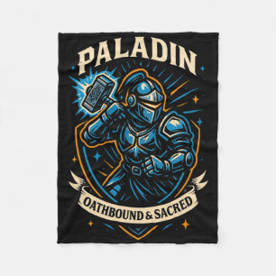 Rpg Gamer Paladijn D20 Dobbelstenen Nerdy Geek Man Fleece Deken