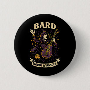 Rpg Gamer Rd D20 Dobbelsteen Nerdy Geek Mannen Vro Ronde Button 5,7 Cm