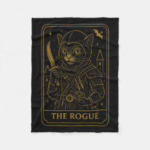 RPG Gamer Rogue D20 Dice Nerdy Geek Cat Mannen Vro Fleece Deken