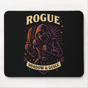 Rpg Gamer Rogue D20 Dobbelstenen Nerdy Geek Mannen Muismat