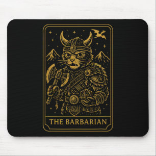 Rpg Gamer Rrian D20 Dobbelsteen Nerdy Geek Kat Man Muismat