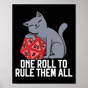 Rpg-gaming D20 tafelbladspellen Grappige Rpg-gamer Poster