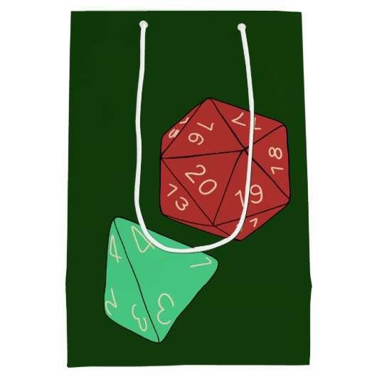 RPG Gaming Dice, Board, Fantasy Games Kerstmis Medium Cadeauzakje (Achterkant)
