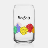 RPG Gaming Dice, Board, Fantasy Games Persoonlijk Blikvorm Glas (Voorkant)