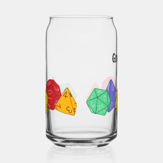 RPG Gaming Dice, Board, Fantasy Games Persoonlijk Blikvorm Glas (Rechts)