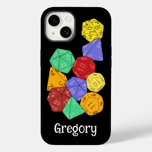 RPG Gaming Dice, Board, Fantasy Games Persoonlijk Case-Mate iPhone Case (Achterkant)