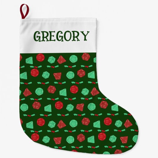 RPG Gaming Dice, Board, Fantasy Games Persoonlijk Grote Kerstsok (Voorkant)