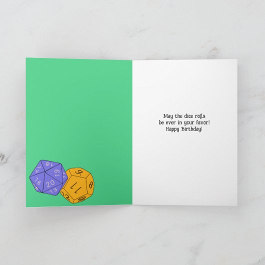 RPG Gaming Dice, Board, Fantasy Games Persoonlijk Kaart (Binnen)