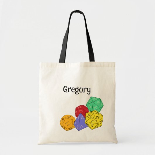 RPG Gaming Dice, Board, Fantasy Games Persoonlijk Tote Bag (Voorkant)