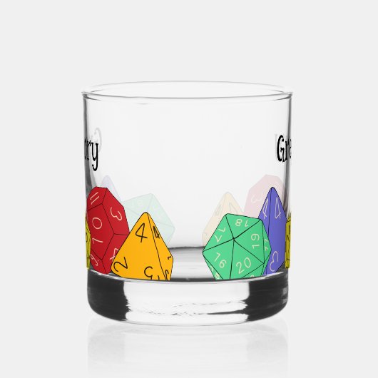 RPG Gaming Dice, Board, Fantasy Games Persoonlijk Whisky Glas (Links)