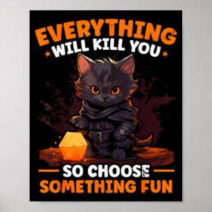 Rpg-gaming Rollenspellen D20 Tafelspellen Grappig Poster
