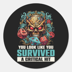 Rpg-gaming Rollenspellen D20 Tafelspellen Grappig Ronde Sticker