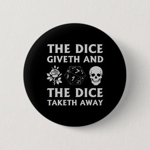 Rpg Giveth Taketh Gamer Tafelgame Ronde Button 5,7 Cm