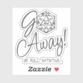 RPG Go Away | Classic Fantasy Tafelblad Retro Game Sticker (Vel)
