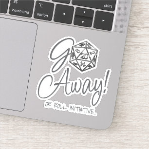 RPG Go Away Classic Fantasy Tafelblad Retro Game Sticker
