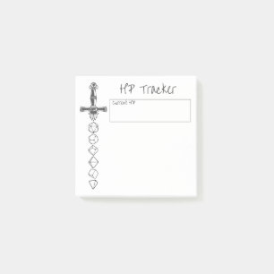 RPG Hit Point Tracker   PnP tafelblad gamer dobbel Post-it® Notes