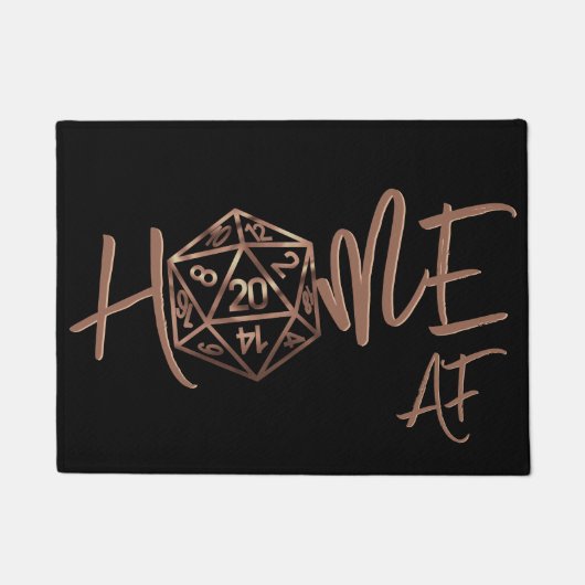 RPG Home AF | Copper Fantasy Tafelblad Gamer Dice Deurmat (Voorkant)