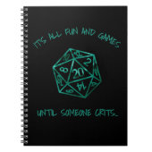 RPG-Humor | Blauwgroen plezier en spelletjes totda Notitieboek (Voorkant)