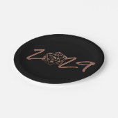 RPG-jaar | Copper Fantasy Tabletop PnP Gamer Dice Papieren Bordje (Gekanteld)