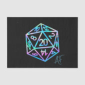 RPG Krit AF | Holo Retro PnP Tafelblad Gamer Dobbe Tissuepapier (Voorkant)