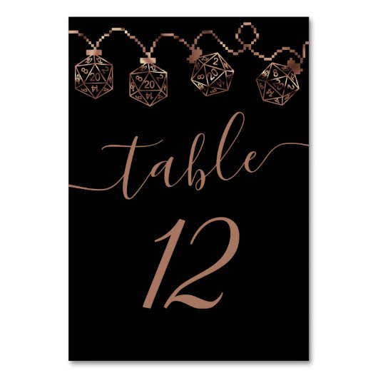 RPG-lichten | Copper Fantasy Tafelblad Gamer Dice Kaart (Voorkant)