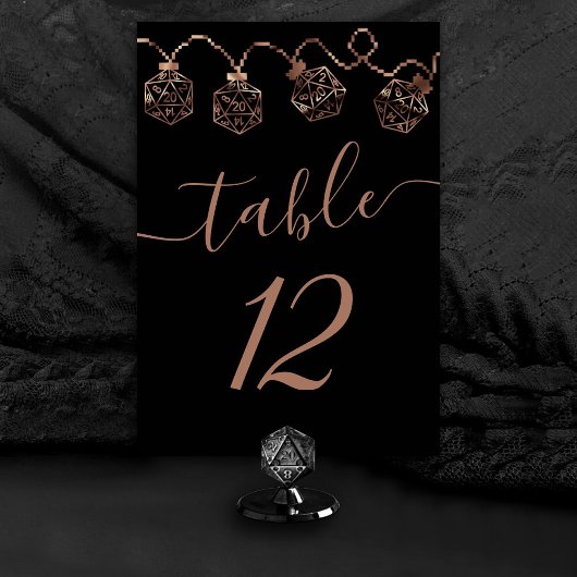 RPG-lichten | Copper Fantasy Tafelblad Gamer Dice Kaart